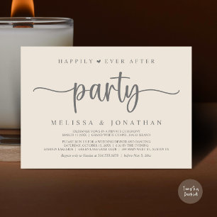 Happily Ever After party,  String Lights Elopement Invitation