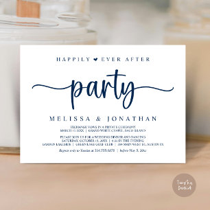 Happily Ever After party,  String Lights Elopement Invitation
