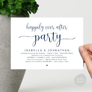 Happily Ever After Party, Wedding Dinner Dancing Invitation