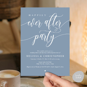 Happily Ever After Party, Wedding Dinner Dancing Invitation