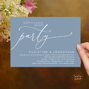 Happily Ever After Party, Wedding Dinner Dancing Invitation
