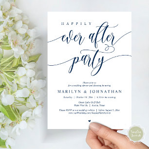 Happily Ever After Party, Wedding Dinner Dancing Invitation