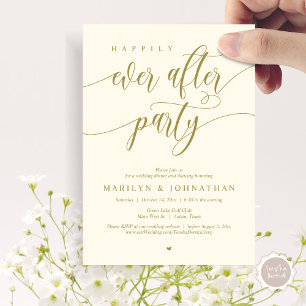 Happily Ever After Party, Wedding Dinner Dancing Invitation