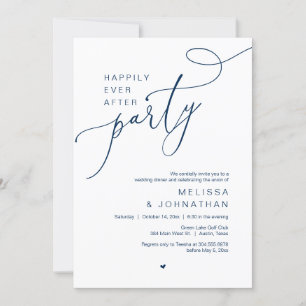 Happily Ever After Party, Wedding Dinner Dancing Invitation