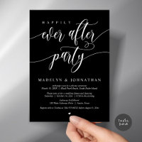 Happily Ever After Party Wedding Dinner, Navy Blue
