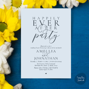 Happily Ever After Party Wedding Elopement Dinner Invitation