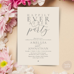 Happily Ever After Party Wedding Elopement Dinner Invitation