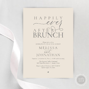 Happily Ever After Party Wedding Elopement Dinner Invitation