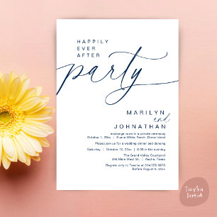 Happily Ever After Party Wedding Elopement Dinner Invitation