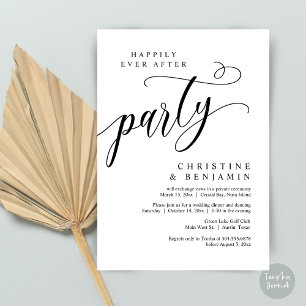 Happily Ever After Party, Wedding Elopement Invitation