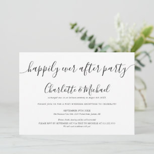 Happily Ever After Party Wedding Elopement Invitation
