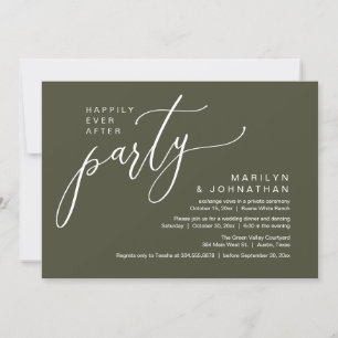 Happily Ever After Party Wedding Reception Dinner Invitation