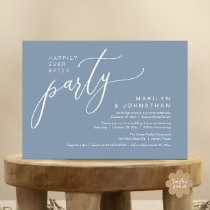 Happily Ever After Party Wedding Reception Dinner Invitation