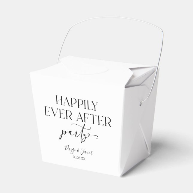 Happily Ever After Party Wedding Reception Favour Box (Front Side)
