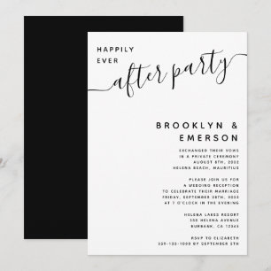 Happily Ever After Party Wedding Reception Invitation