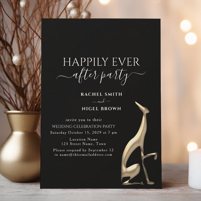 Happily Ever After Party Wedding Reception Invitation (Creator Uploaded)