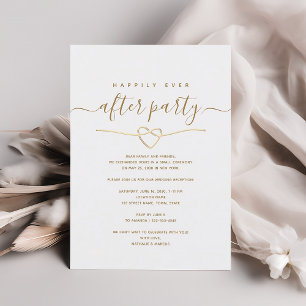 Happily Ever After Party Wedding Reception Invitation
