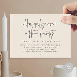 Happily Ever After Party, Wedding Reception Invitation
