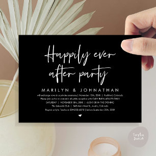 Happily Ever After Party, Wedding Reception Invitation