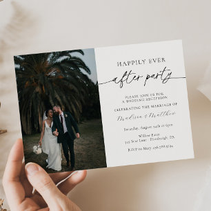 Happily Ever After Party Wedding Reception Invitation
