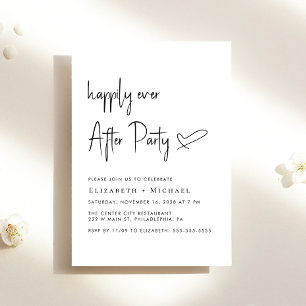 Happily Ever After Party Wedding Reception Invitation