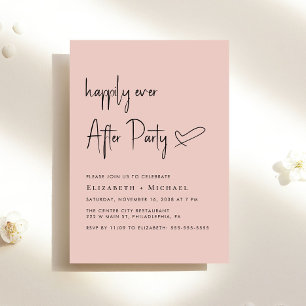 Happily Ever After Party Wedding Reception Invitation