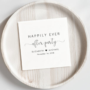 Happily Ever After Party Wedding Reception Napkin