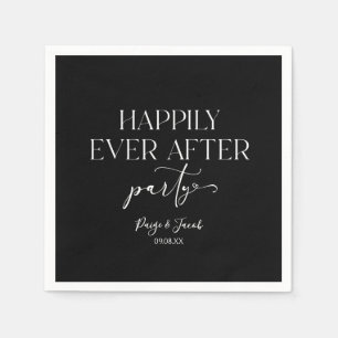 Happily Ever After Party Wedding Reception Napkin