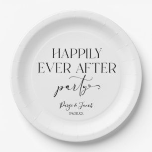 Happily Ever After Party Wedding Reception Paper Plate