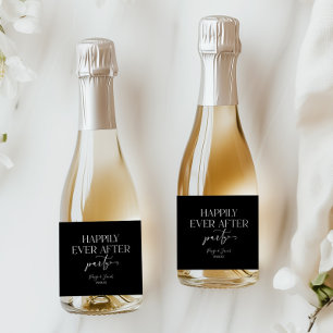 Happily Ever After Party Wedding Reception Sparkling Wine Label