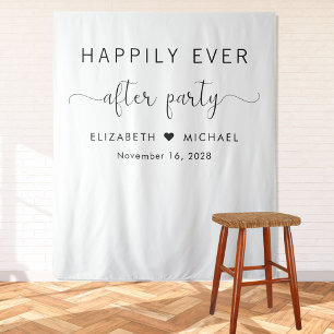 Happily Ever After Party Wedding Reception Tapestry