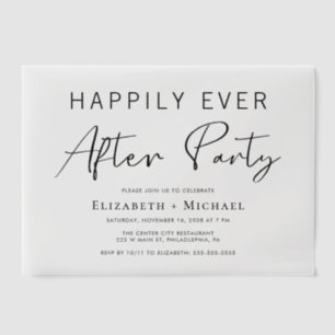 Happily Ever After Party Wedding Reception Vellum Invitations