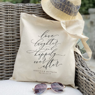 Happily ever after Personalised Wedding Favour Tote Bag