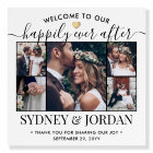 Happily Ever After Photo Collage Wedding Welcome