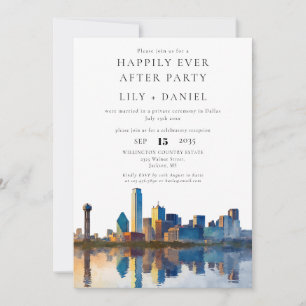 Happily Ever After Photo Dallas Wedding Invitation