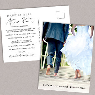 Happily Ever After Photo Reception Invitation Postcard