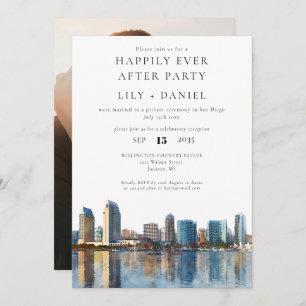 Happily Ever After Photo San Diego Wedding Invitation