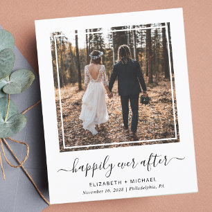 Happily Ever After Photo Wedding Reception Invite