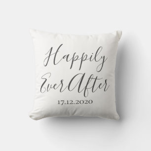 Happily Ever After Pillow Newlyweds Anniversary