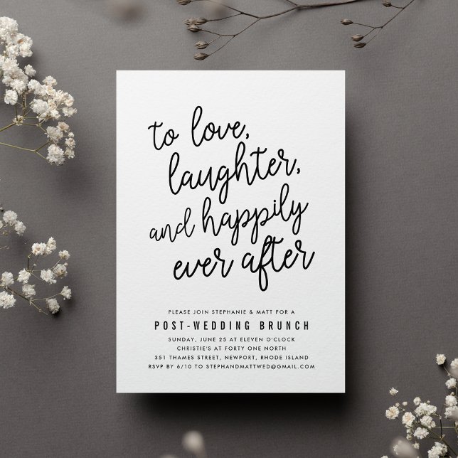 Happily Ever After Post Wedding Brunch Invitation (Creator Uploaded)