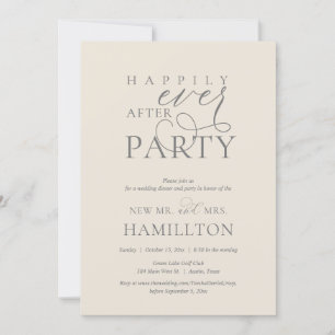Happily Ever After Post Wedding Dinner and Party Invitation