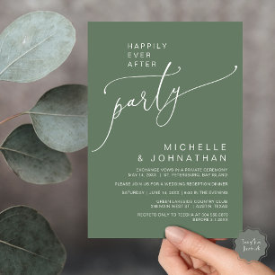 Happily Ever After Reception Dinner and Dancing Invitation
