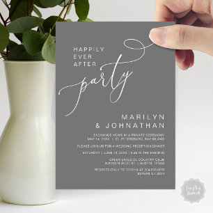 Happily Ever After Reception Dinner and Dancing Invitation
