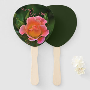 Happily Ever After Rose Hand Fan
