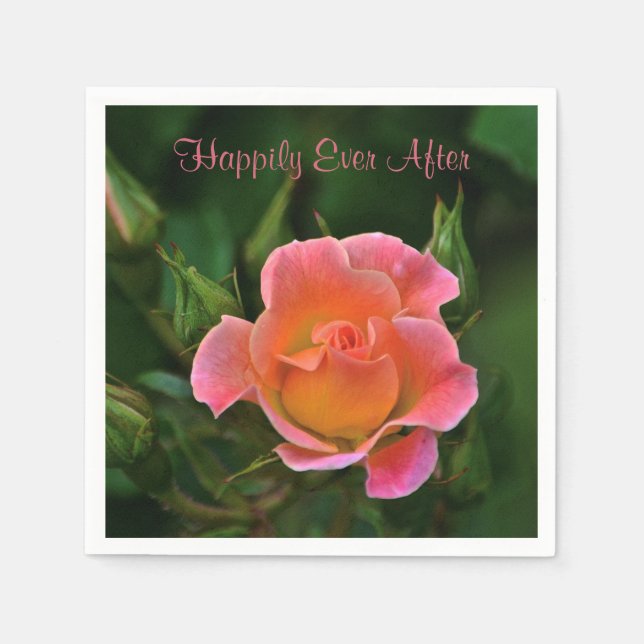 Happily Ever After Rose Napkin (Front)