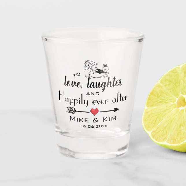 Happily ever after shot glass (Front)