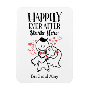 Happily Ever After Starts Here Wedding Congrats Ca Magnet