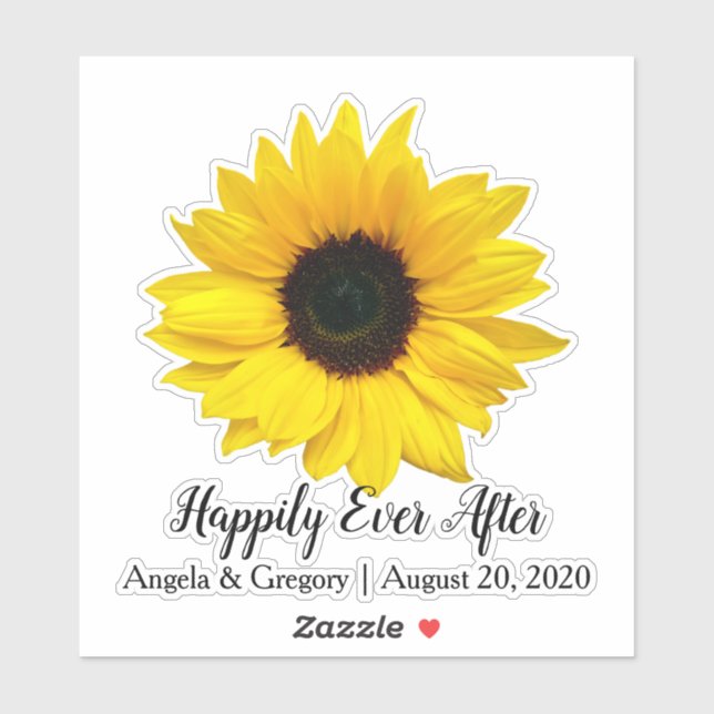 Happily Ever After Sunflower Wedding (Sheet)