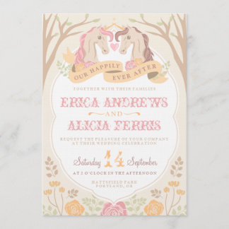 Happily Ever After Unicorn Wedding Invitation