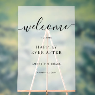 Happily Ever After Wedding Acrylic Sign